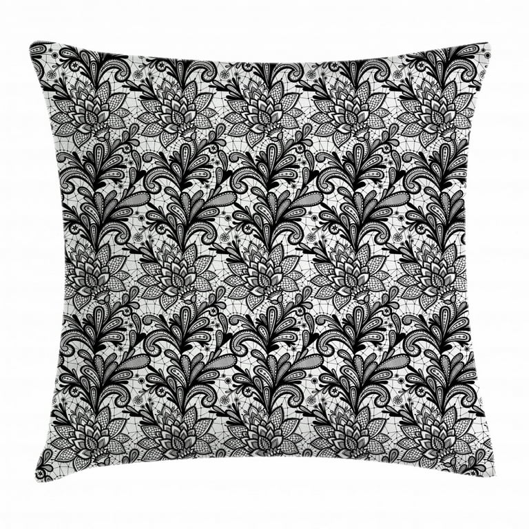 Black And White Vintage Design Throw Pillow Black And White Vintage Design Throw Pillow