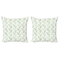 thumbnail image 1 of Ambesonne Green Throw Pillow Cover 2 Pack, Symmetrical Olive Leaves, 16", Green, 1 of 2