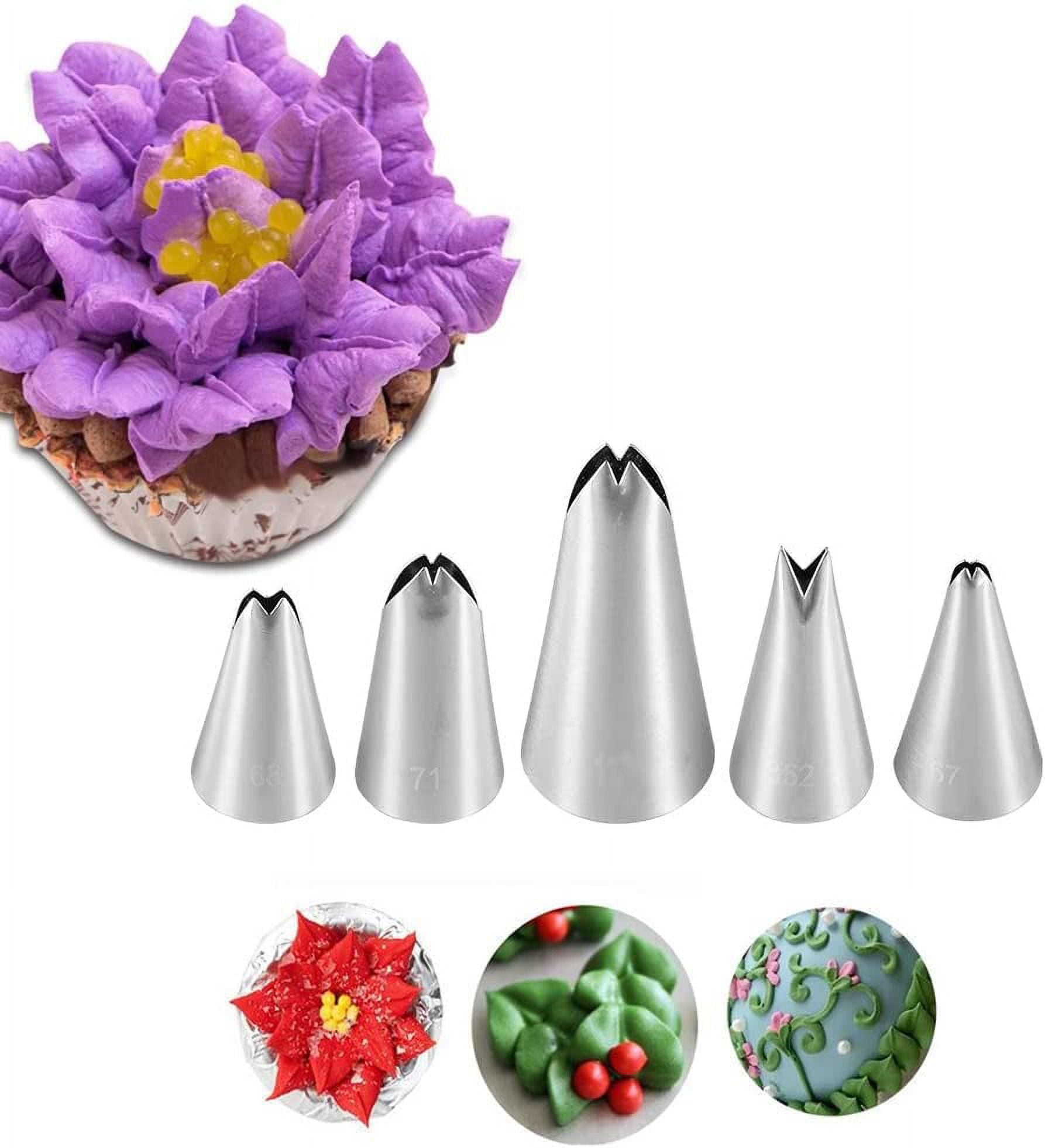 Leaf Tip for Cake Decorating,Leaf Icing Piping Tips Set for Pastry