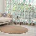 thumbnail image 1 of Leaf Tulle Curtains with Rod Pocket, Abstract Faded Floral Images and Retro Patterns with Old Fashioned Traditional Texture, Sheer Drape for Wedding Party 2 Panels, 7 Sizes, Multicolor, by Ambesonne, 1 of 3