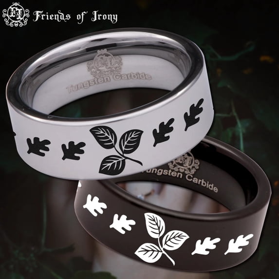 Leaf Tungsten Carbide Ring