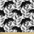 thumbnail image 1 of Leaf Upholstery Fabric by the Yard, Pattern of Dark Color Silhouette of Rowanberry with Leaves Background, Decorative Fabric for DIY and Home Accents, Charcoal Grey and Dimgray by Ambesonne, 1 of 5