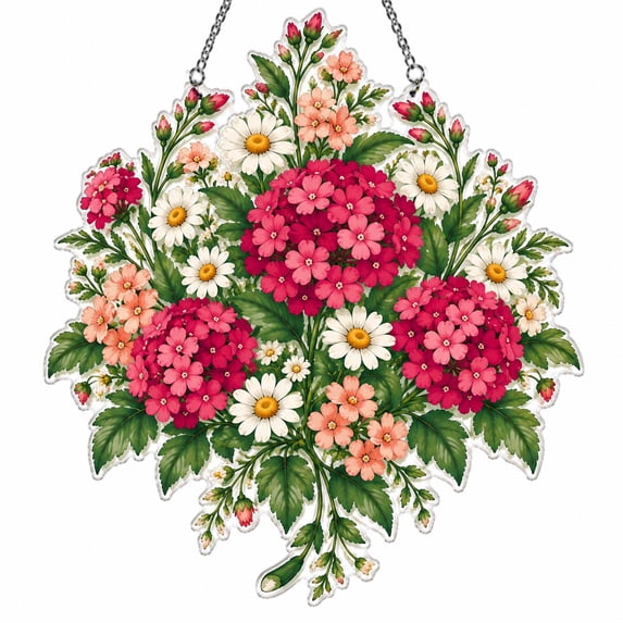 Create Leaf Spring Leaf Verbena Acrylic Suncatcher Ornament for Garden Room, Bright Spring ...