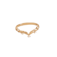 thumbnail image 1 of Leaf Wedding Band- Round Cut Floral Ring In 14K Yellow Gold Finish- Solitaire Engagement Ring, 1 of 2