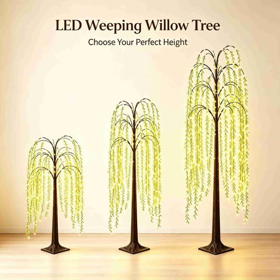 Leaf Willow Decorative Lamp, Warm Ambient Christmas Festival Light, Soft Glow Accent, Elegant Night Lighting Ornament for Bedroom Living Room Indoor Home Atmosphere Creation