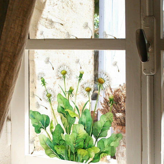 Leaf Window Stickers | Double Sided Printing Window Decals | Self- Wall Clings for Home, Living Room, Office, Visible on Glass, Multicolor