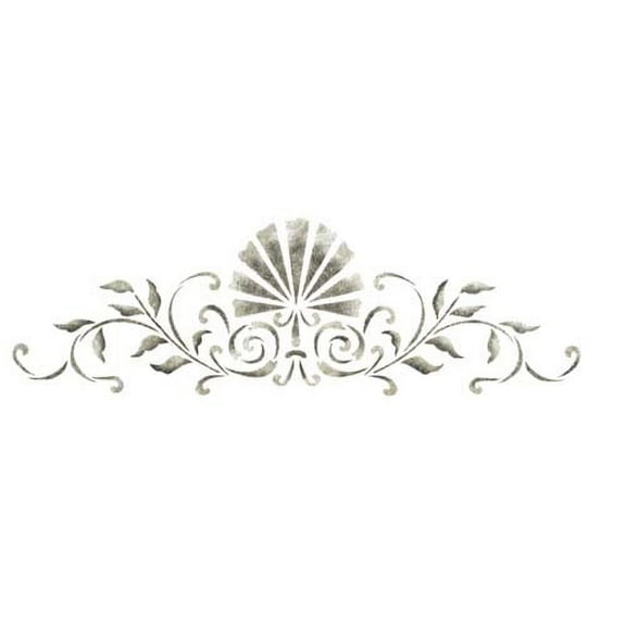 Leaf and Fan Design Wall Stencil SKU #2621 by Designer Stencils