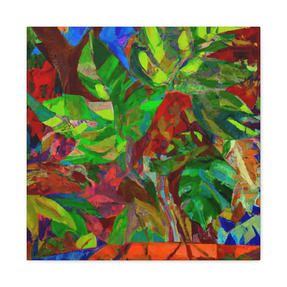 Leaf in Vivid Hues - Canvas