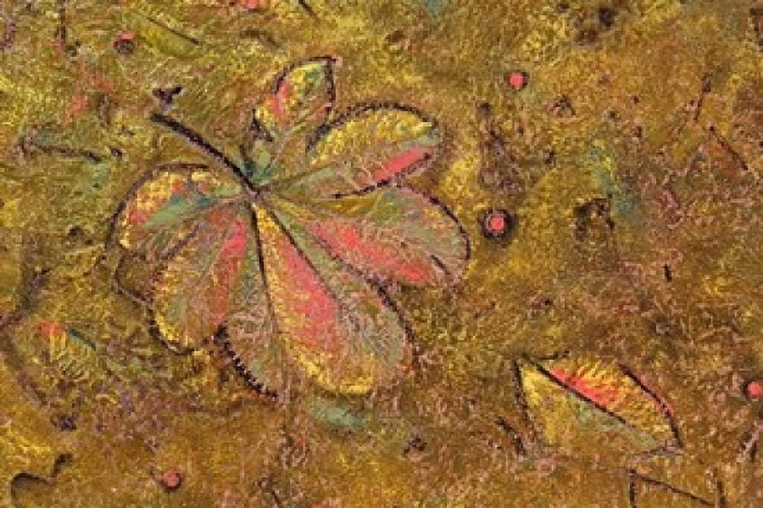Leaf pattern in wallpaper Old Havana Cuba Canvas Art - Adam Jones DanitaDelimont (19 x 13)