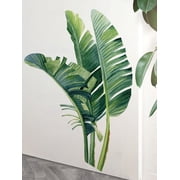 Leaf plants Wall Decals, Tree Wall Stickers Large Tree Wall Decals Peel and Stick Green Trees Wall Decals Christmas Tree Wall Stickers Forest Tree Wall Stickers for Nursery Bedroom Kids Room Decor