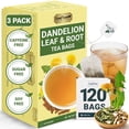 thumbnail image 1 of LeafLea 120 Dandelion Root and Leaf Tea Bags, Premium Dandelion Herbal Tea, Natural Dandelion Root Tea Blend with Leaves, 1 of 9