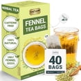 thumbnail image 1 of LeafLea 40 Fennel Tea Bags, 100% Natural & Pure Fennel Seed Tea, Te De Hinojo, Mild Sweet Finish, Caffeine-Free, Sugar-Free, 1 of 18
