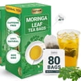 thumbnail image 1 of LeafLea 80 Moringa Tea Bags - Pure Moringa Leaf Herbal Tea, Caffeine-Free, Sugar-Free, Malunggay Tea, 1 of 17