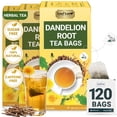 thumbnail image 1 of LeafLea 120 Dandelion Root Tea Bags – Herbal Tea from Natural Dandelion Root, Caffeine-Free, No Added Sugar, Individually Wrapped, Diente de Leon, Pack of 3, 1 of 16