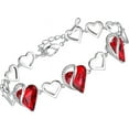 thumbnail image 1 of Leafael Infinity Love Heart Link Bracelets, Hypoallergenic Birthstone or Healing Stone Crystal Bracelet for Women, Silver Tone Jewelry Gifts for Her, 7-inch Chain and 2-inch Extender, 1 of 6