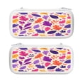 thumbnail image 1 of Leafs Doodle, Carrying Case For Nintendo Switch & OLED Version, Eva Lightweight Shockproof Protective Pouch Case for Game Console & Accessories with 10 Game Card Slot & Wristband, White, 1 of 6