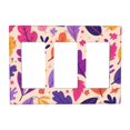 thumbnail image 1 of Leafs Doodle Switch Cover Decorative Wall Plate 3-Gang Standard Size, 1 of 5