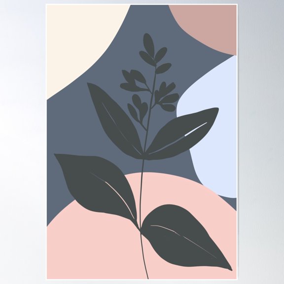 Leafs Poster Wall Art, Modern Wall Decor For Living Room Bedroom, 12x18 UNFRAMED