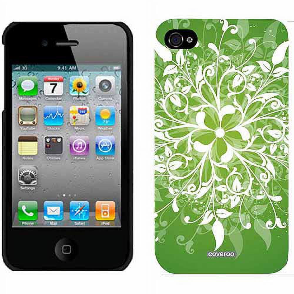Leafy Bliss Green Design on Apple iPhone 4/4s Thinshield Snap-On Case ...