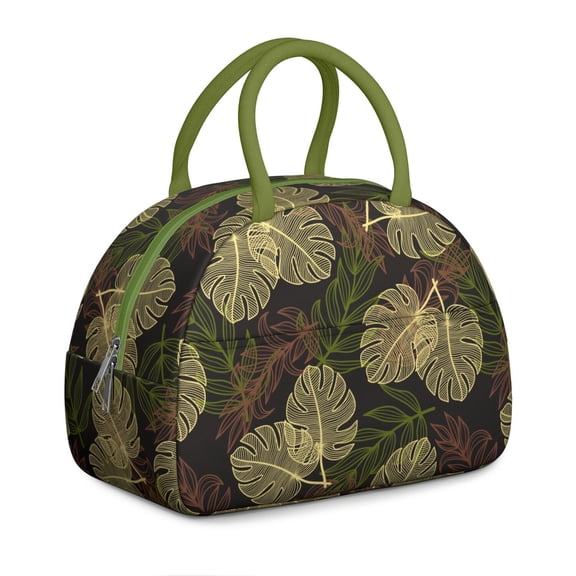 Leafy Botanical Lunch Tote for Women – Vibrant Palm Print, Leakproof and Modern for Work, Gym, or Vacation