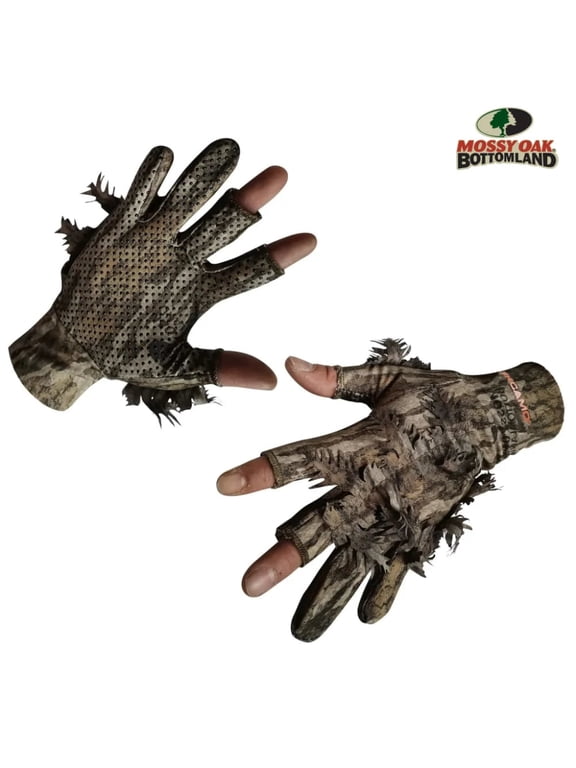 Leafy Camo Gloves (Fingerless or Touchscreen Tips)