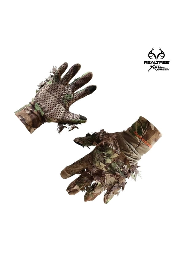 Leafy Camo Gloves (Fingerless or Touchscreen Tips)