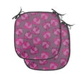 thumbnail image 1 of Leafy Chair Seating Cushion Set of 2, Abstract Autumn Pattern with Pinkish Leaves, Seat Pads for Office with Anti-slip Backing, 16"x16", Purple Grey Fuchsia, by Ambesonne, 1 of 7