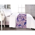 thumbnail image 1 of Leafy Design Bed Runner, Purplish Tone Modern Tropical Leaves Pattern Aloha Monsteras Print, Decorative Accent Bedding Scarf for Hotels Homes & Guest Rooms, Queen, Fuchsia Dark Lavender, by Ambesonne, 1 of 3
