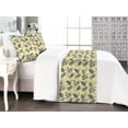 thumbnail image 1 of Leafy Design Bed Runner Set, Autumnal Vibes Wild Nature Ivy Look Leaves Pattern Cottagecore Art, Decorative Bedding Scarf & 2 Pillow Shams for Hotels Homes, King, Apple Green Fern Green, by Ambesonne, 1 of 3