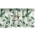 thumbnail image 1 of Leafy Design Window Valance, Simple Design Exotic Vibes Modern Leaves Greenery Pattern Neutral, Curtain Valance for Kitchen Bedroom with Rod Pocket, 54" X 18", Forest Green Pale Green, by Ambesonne, 1 of 2