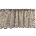 thumbnail image 1 of Leafy Design Window Valance, Tropical Vibes Neutral Colors Dreamy Leaves Silhouettes with Lines, Curtain Valance for Kitchen Bedroom with Rod Pocket, 54" X 18", Pale Lilac Khaki Cream, by Ambesonne, 1 of 2