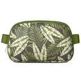 thumbnail image 1 of Leafy Green Palm Print Fanny Pack – Botanical Waist Bag with Hawaiian Floral Style, 1 of 4