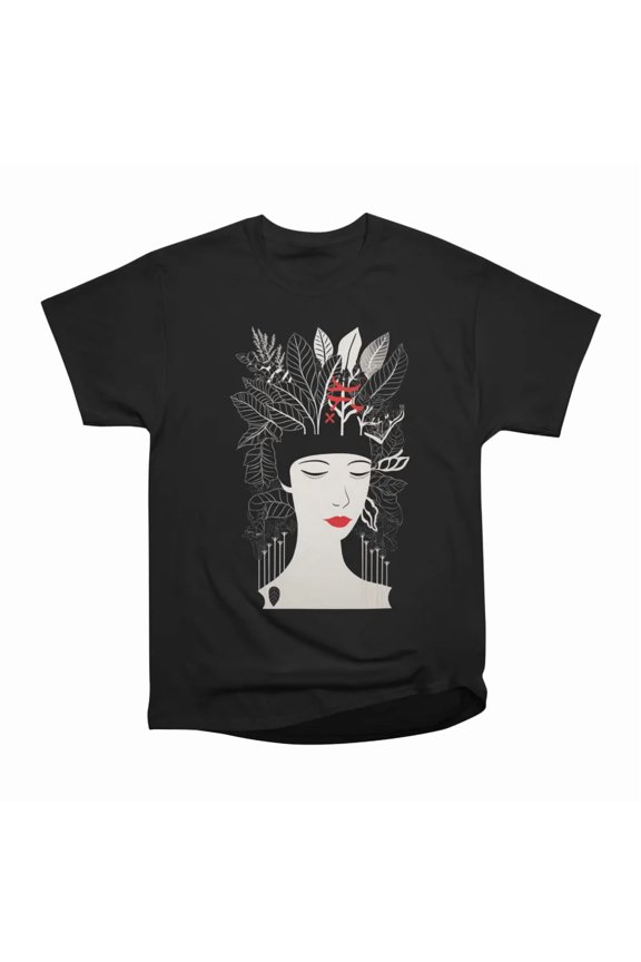 Leafy Hair T-Shirt Tee Gift For Him Merch For Her Apparel For Friend