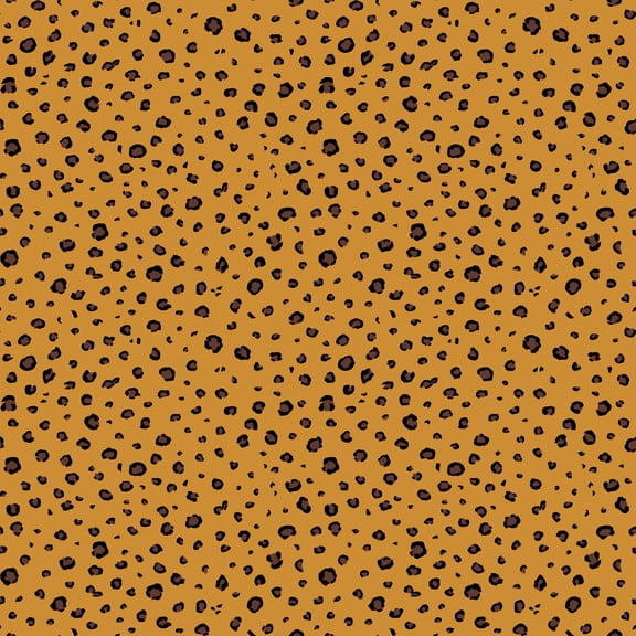 Leafy Keen Spots Butterscotch-1/4 yard