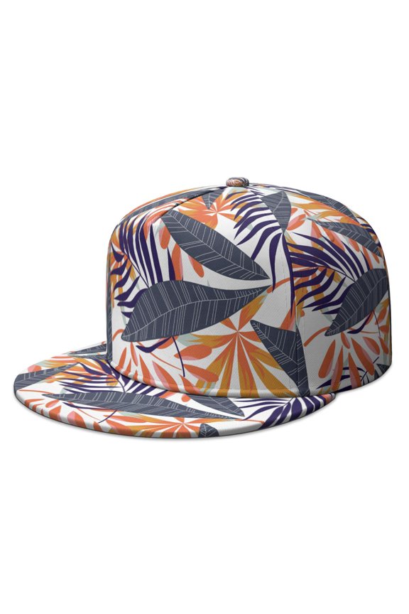 Leafy Palm Inspired Adjustable Hat - Unisex Classic Baseball Cap for Daily Wear & Outdoor Use