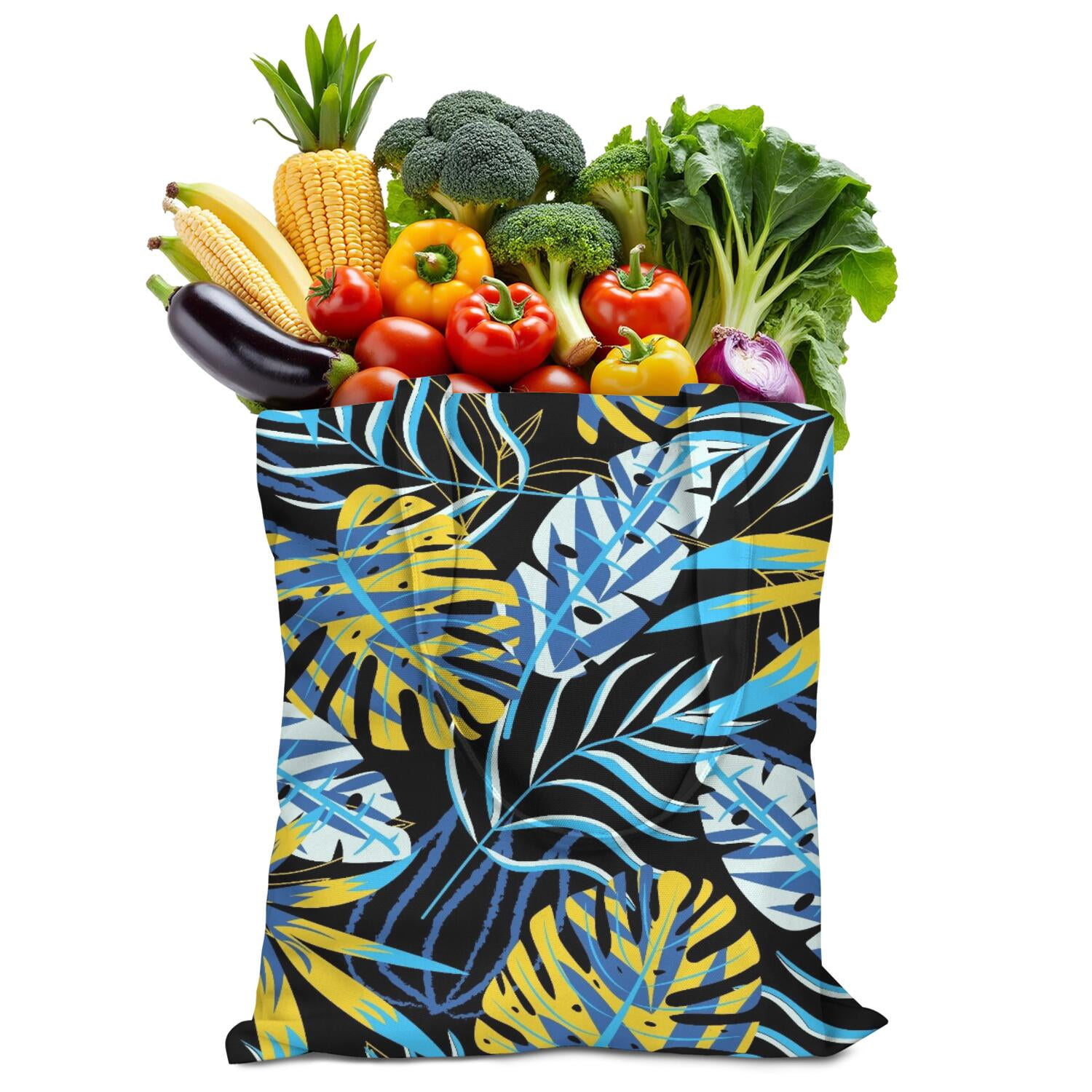Lovers' Pattern Canvas Tote Bag - Reusable Large Shopping Bag For Travel & Work