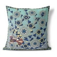 thumbnail image 1 of Leafy Peacock Circles Throw Pillow with Removable Cover in Green 20x20, 1 of 6