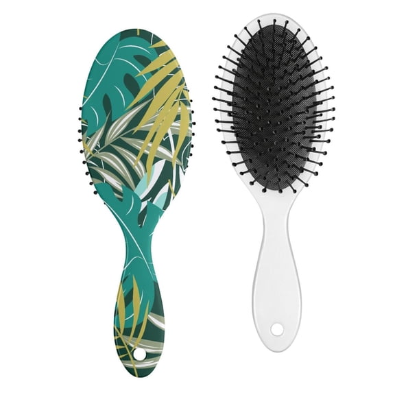 Leafy Scalp Massage Brush - Reduces Hair Loss & Static, Ideal for Medium to Long Hair