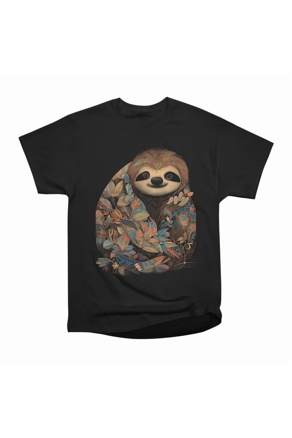 Leafy Sloth T-Shirt Tee Gift For Him Merch For Her Apparel For Friend