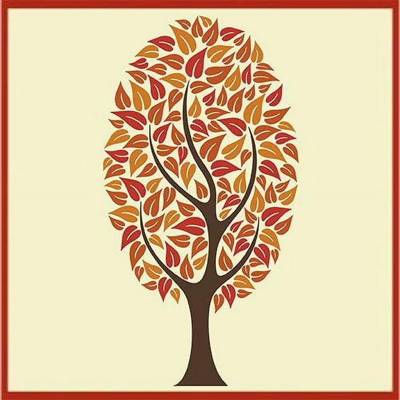 Leafy Tree Stencil - Trees Nuts Leaves Cones for Painting Wall Decor Gifts Crafts Mylar Laser Cut Templates Airbrush Reusable Mylar DIY - The Artful Stencil