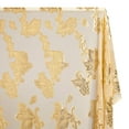 thumbnail image 1 of Leafy Vine Metallic Embroidered Chiffon Polyester Metallic 55 GSM 44/45 Inch Fabric By The Yard For Sewing Apparel & Décor - Gold (5 Yards), 1 of 4