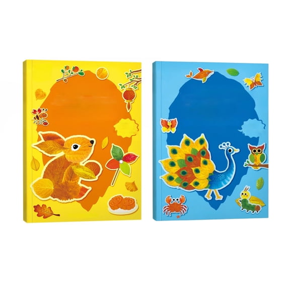 Leafy World DIY Leaf Painting Kit 2026, Creative Multi-Layer Leaf Art Set, Handcrafted Puzzle Album for Kids & Adults, Complete Craft Kit with Illustrated Cards, Pre-Cut Leaves, and Bookmarks