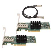 LeafyLuxe 10Gb SFP+ PCI E Network Card NIC,10Gb PCI E NIC Network Card,2PCS MNPA19 10Gb SFP+ PCIE Network Card With 3.28ft Conversion Cable PICE Network Adapter Card For For PC