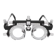 LeafyLuxe Adjustable Optometry Frame, Alloy Optometry Frame Adjustable PD Lightweight Optical Audition Frame, Audition Frame Black +silver