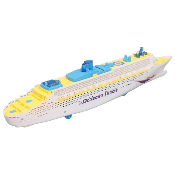 LeafyLuxe Kids Cruise Ship Model,Toddlers Cruise Ship Model,Kids Cruise Ship Model Sound Effects LED Light Universal Rotation Ocean Liner Boat Toy For Boys Girls