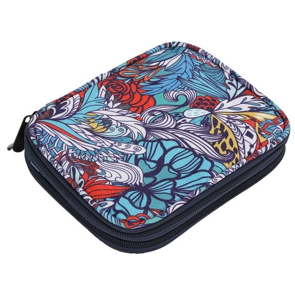 LeafyLuxe Knitting Needle Organizer,Crochet Hook Bag,Crochet Bag Large Capacity Ethnic Style Bright Color Exquisite Knitting Needle Case For Household Sewing Knitting