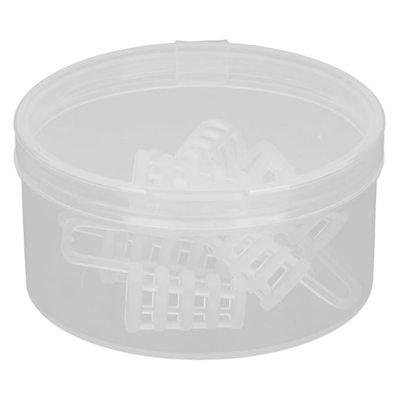 LeafyLuxe4pcs Mini Anti-snoring Nose Clip Transparent And Comfortable Sleep Aid, Packaged In A Plastic Box, To Keep The Anti-snoring Nose Clip Clean, Dust-free And Reusable