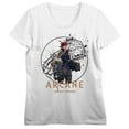 thumbnail image 1 of League Of Legends Arcane Vi Gauntlet Icon Women's White Crew Neck Short Sleeve T-shirt-Medium, 1 of 2