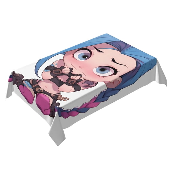 League Of Legends Themed Square Tablecloth 54 * 72 Inches Durable Stylish