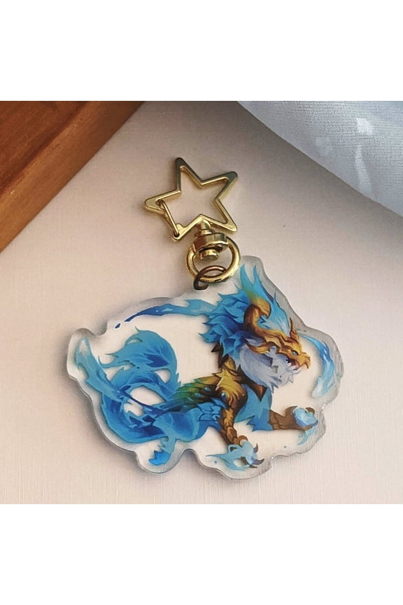 League of Legends - Aurelion Sol Keychain | AD | asol main | dragon | Gift for gamers (1 keychain)